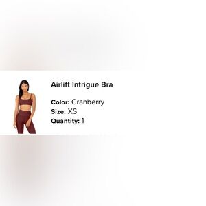 ALO Yoga Airlift Intrigue Bra in Cranberry